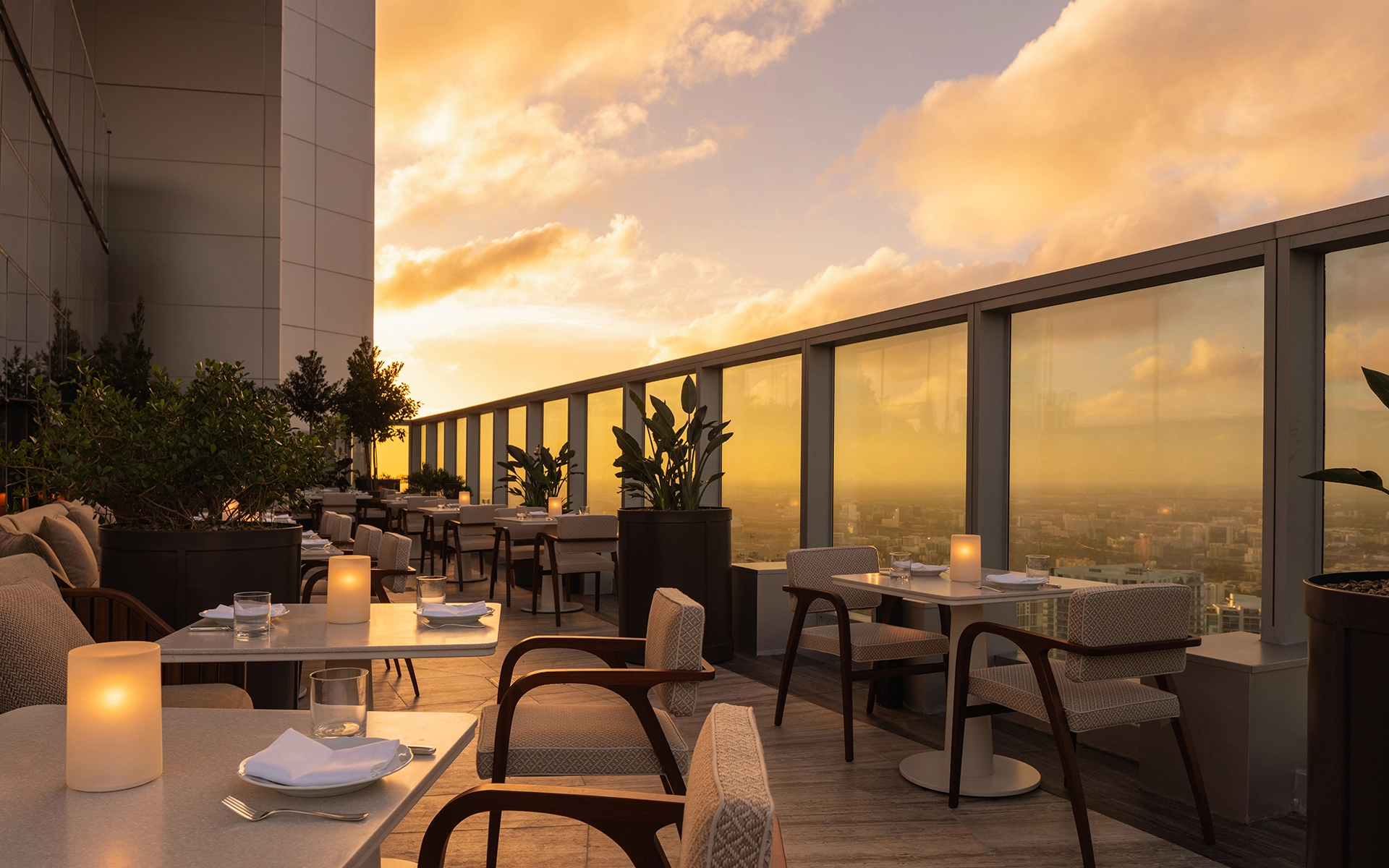 Seia rooftop with outdoor seating