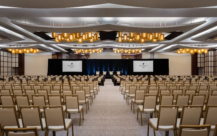 Theater and class setup of the ballroom Theater and class setup of the ballroom