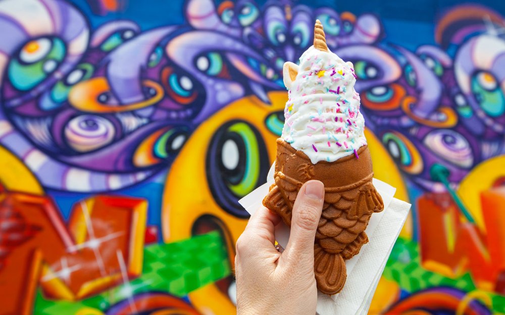 Taiyaki Ice Cream at 1-800-LUCKY in Miami