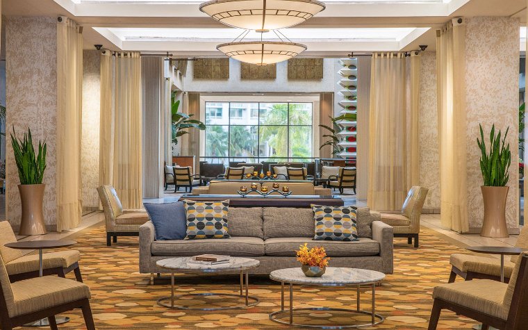 Lobby area of the Hyatt Regency Miami Lobby area of the Hyatt Regency Miami
