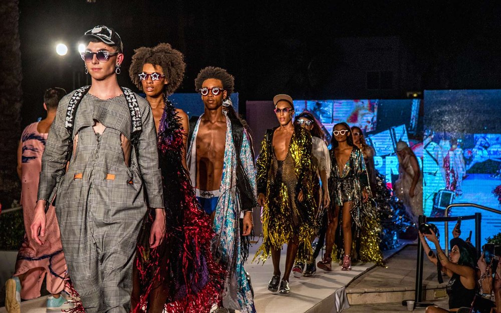 Transgender models walking down the runway