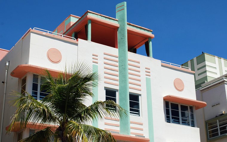 South Beach Art Deco building facade