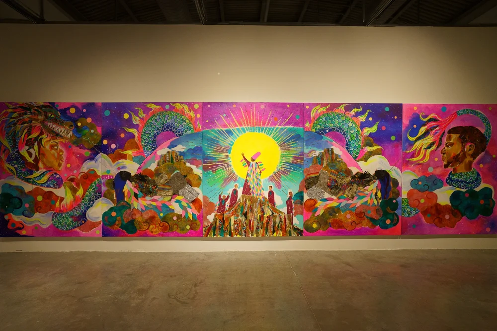Exhibition "Ancient Futures" at MOCA, North Miami featuring Jamea Richmond-Edwards, Dark Night of the Soul 