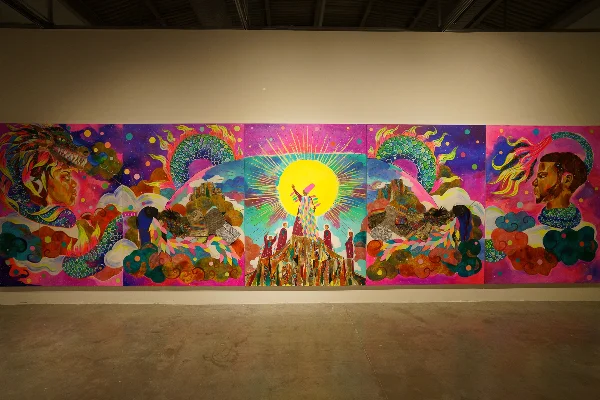 Exhibition "Ancient Futures" at MOCA, North Miami featuring Jamea Richmond-Edwards, Dark Night of the Soul 
