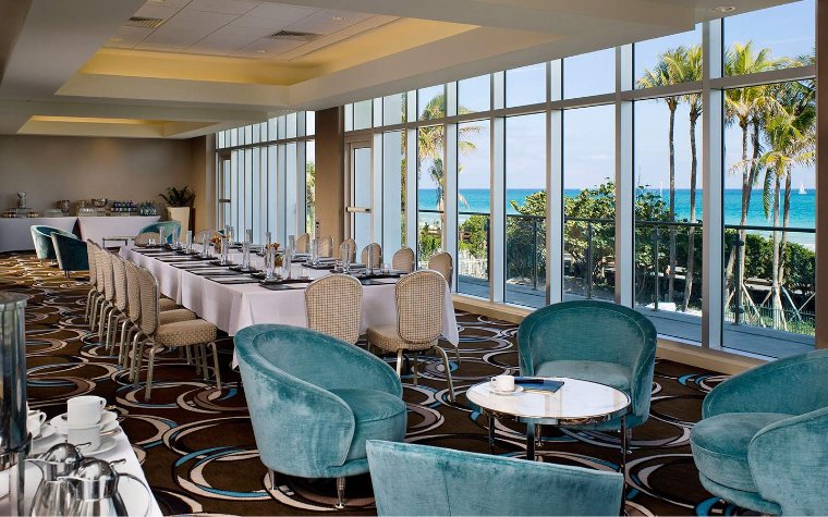 Ocean view from Fontainebleau meeting room Ocean view from Fontainebleau meeting room