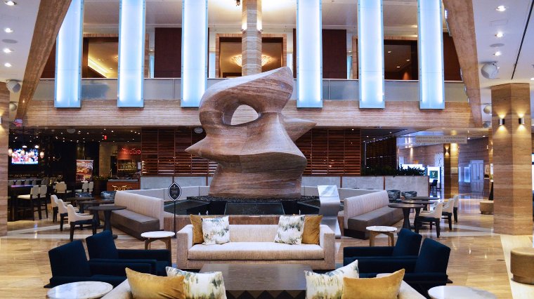 Lobby art at the Intercontinental Hotel in Downtown Miami The Spindle sculpture in the lobby of the Intercontinental Hotel in Downtown Miami