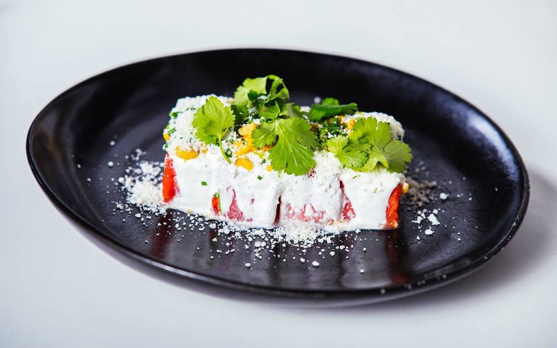Watermelon salad at Glass & Vine