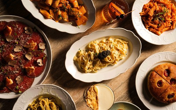 Fresh Italian dishes prepared at Donatella Restaurant