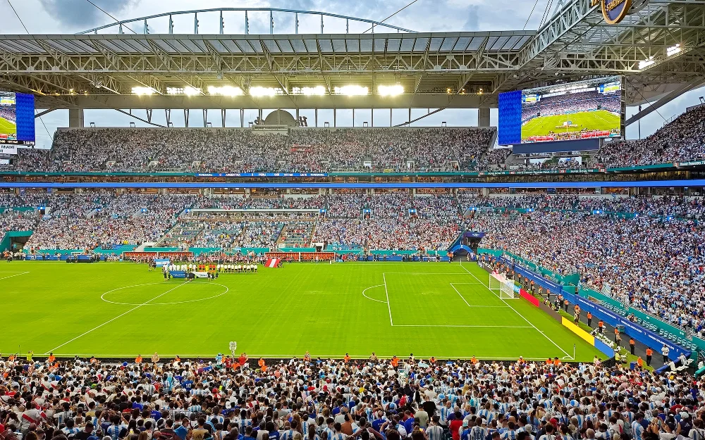 Soccer match at Hard Rock Stadium