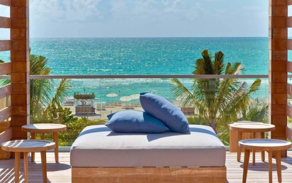 阳台可欣赏海洋景观1 Hotel South Beach