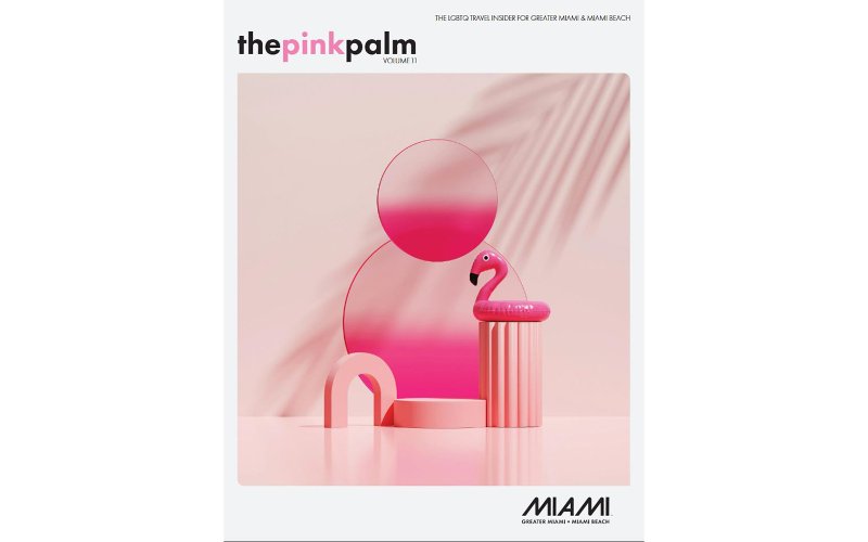 Pink Palm cover with pink flamingo