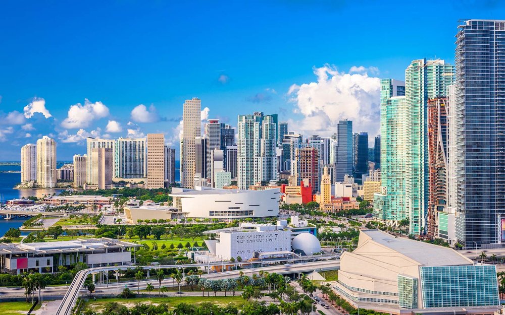 Aerial view of Downtown Miami and Brickell