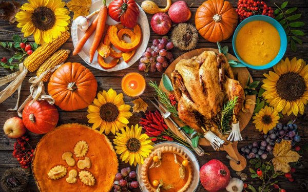 Fête de Thanksgiving sur la table