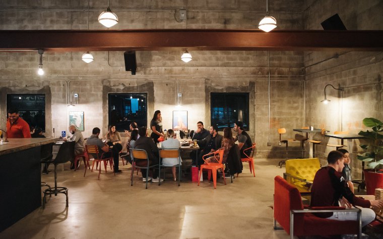 Inside area of Tripping Animals Brewing Co.