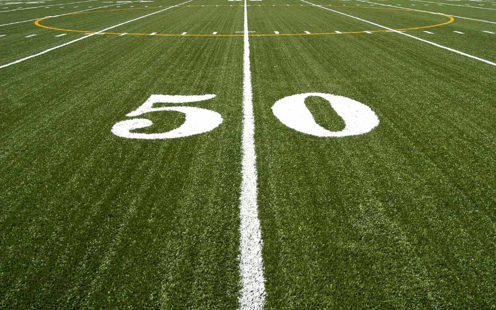 50サッカー場のヤードライン
