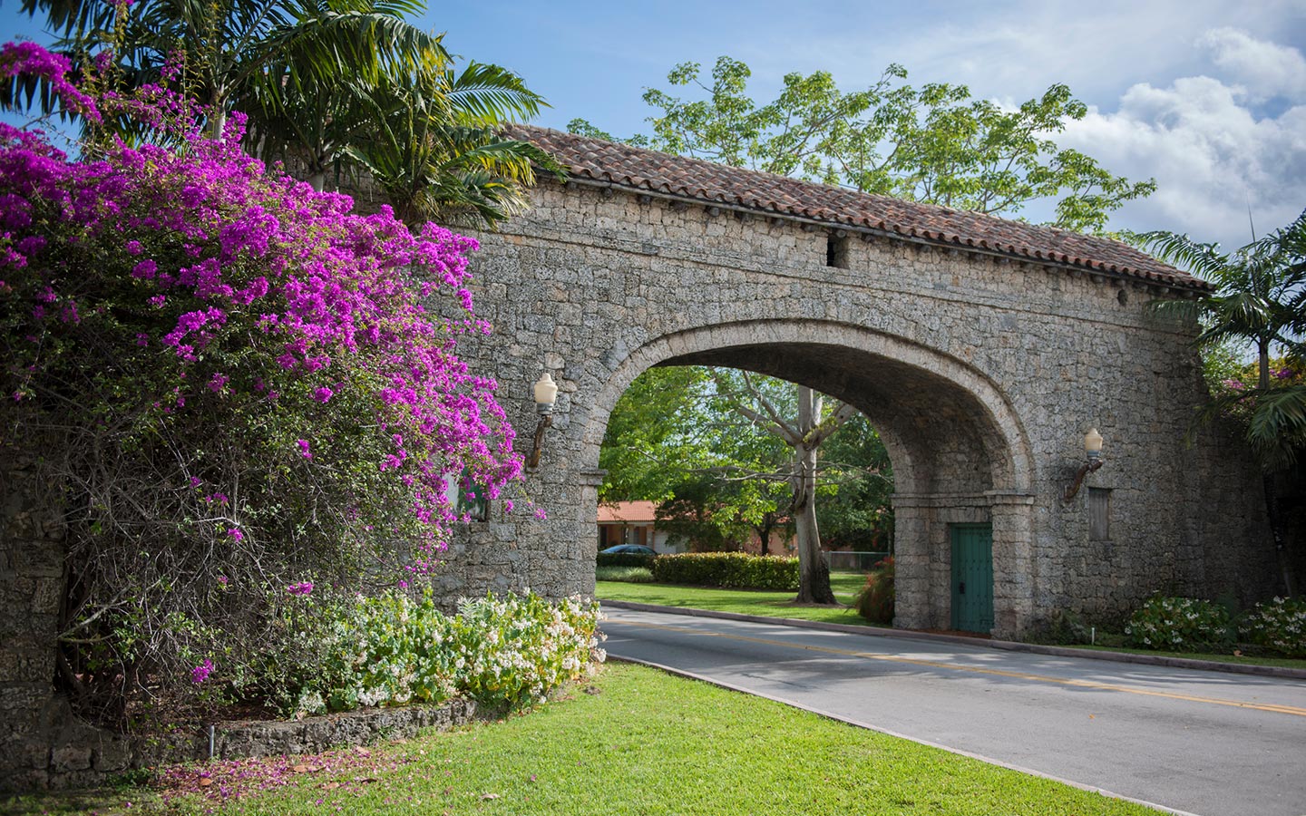 Coral rock entrance to Coral Gables