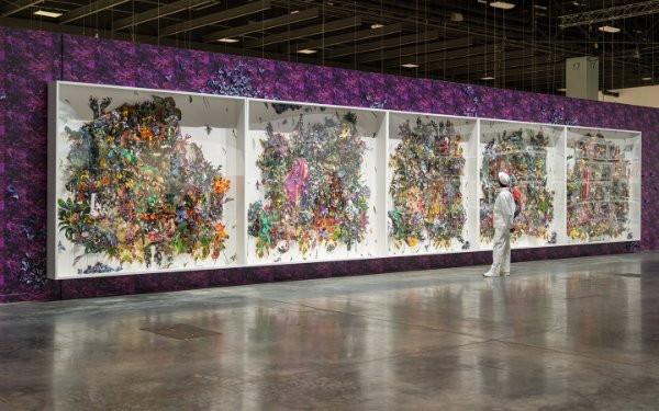 Meridians Public Interactions Art display, Courtesy Art Basel