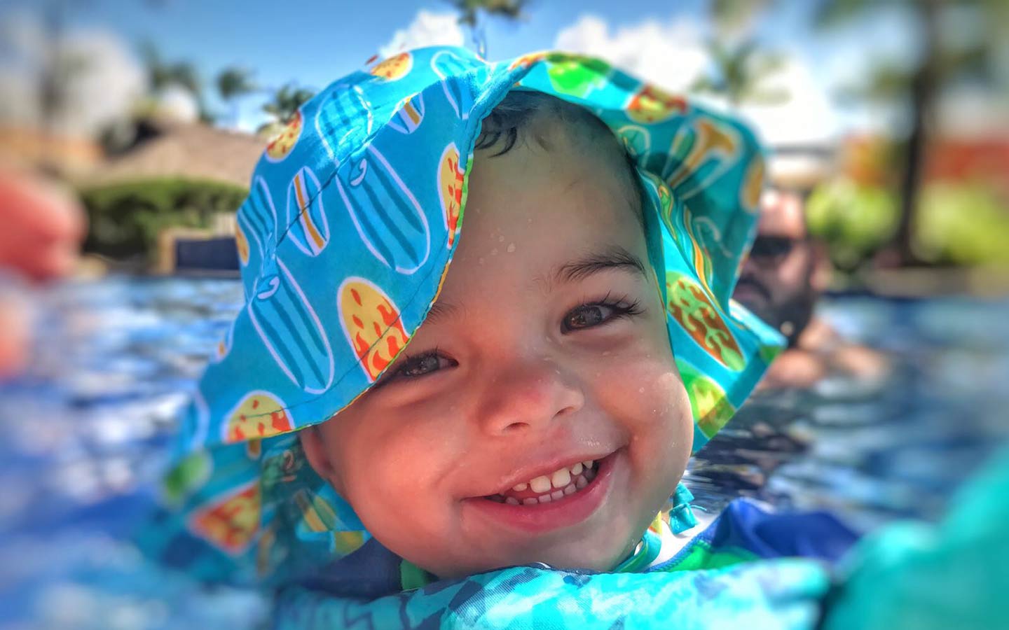 Toddler in the pool Toddler in the pool