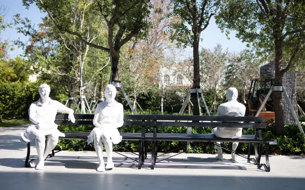 ICA's sculpture garden statues