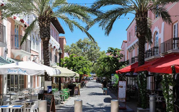 Espanola Way during the day