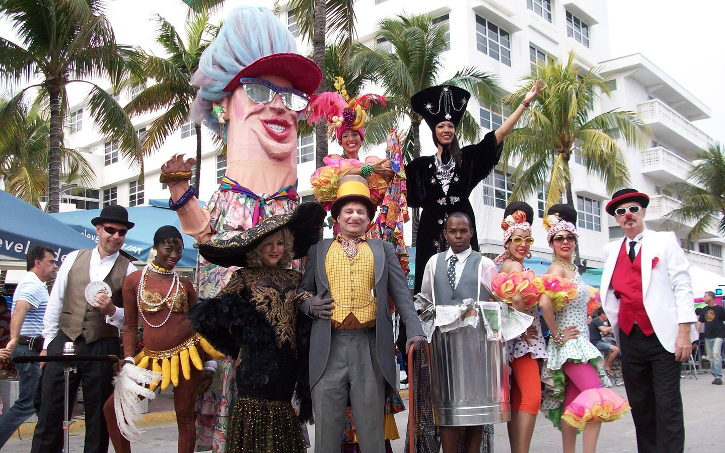 Group participating in the Art Deco Weekend parade