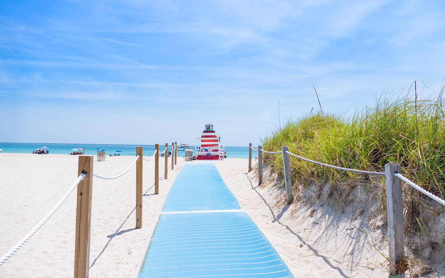 Accessible beach path in South Beach Accessible beach path in South Beach