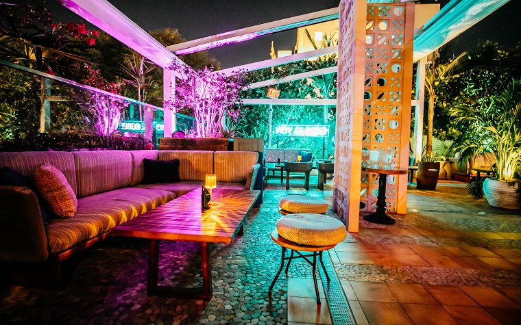 Serena's rooftop seating