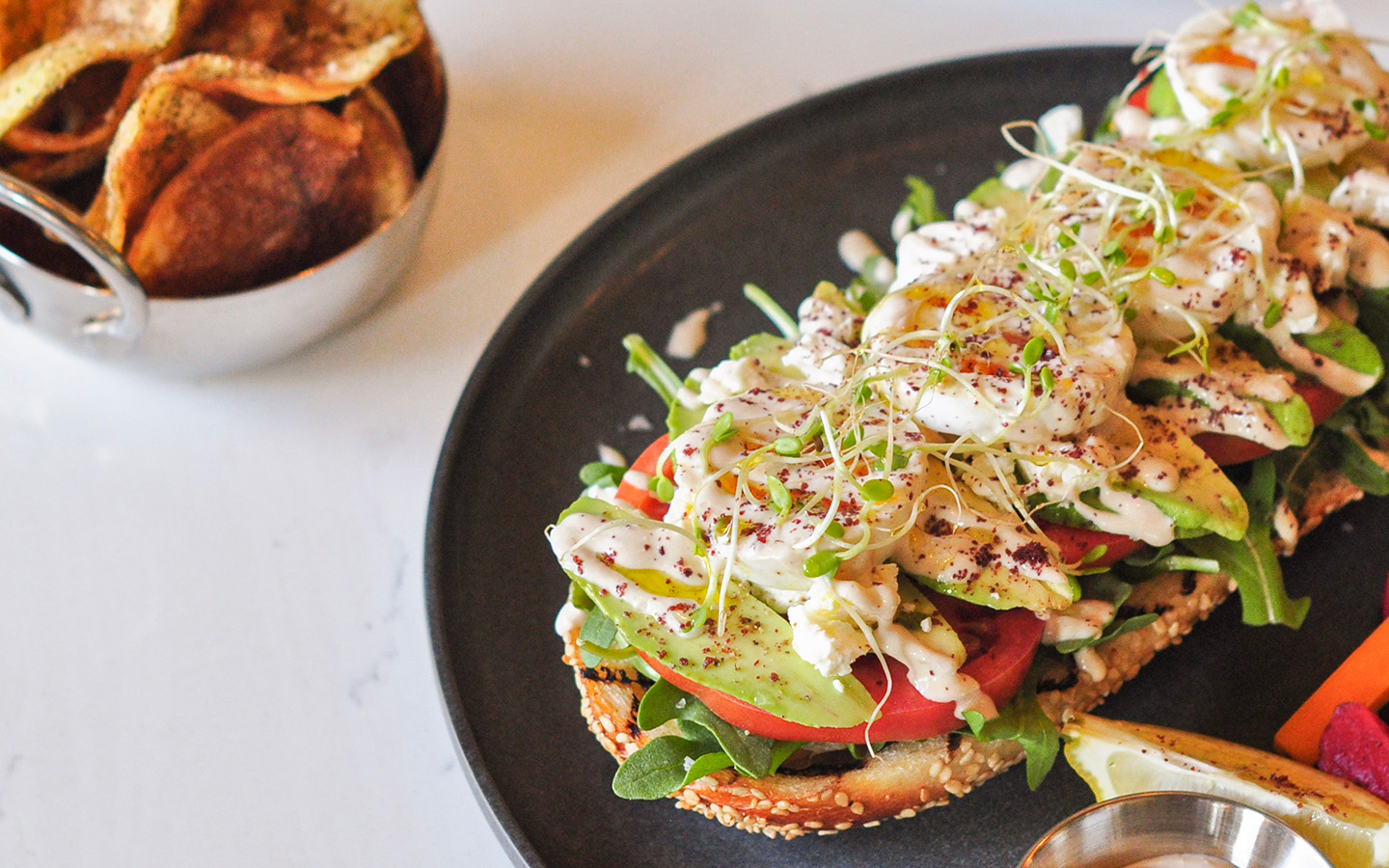 El bagel de Jerusalén en Abbalé Telavivian Kitchen El bagel de Jerusalén en Abbalé Telavivian Kitchen