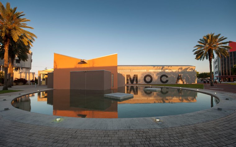 Modern exterior of the Museum of Contemporary Art North Miami (MOCA) Modern exterior of the Museum of Contemporary Art North Miami (MOCA)