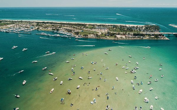 Boats on Haulover Park Sandbar