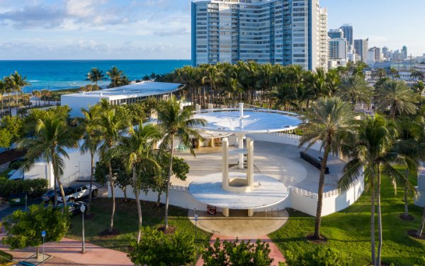 Miami Beach Bandshell aerial view