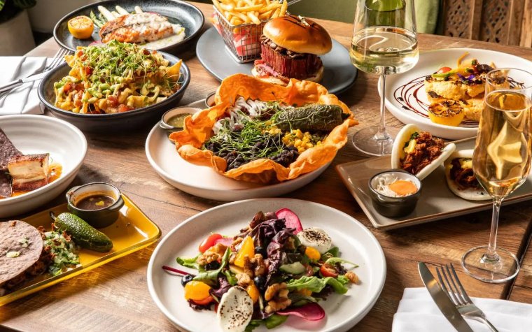 Variety of dishes served at Tulum restaurant