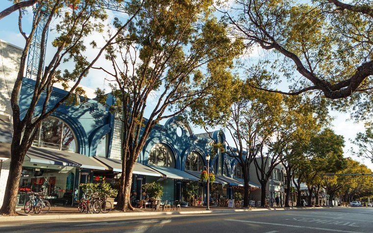 Shops and storefronts lining Coconut Grove Main Highway Shops and storefronts lining Coconut Grove Main Highway