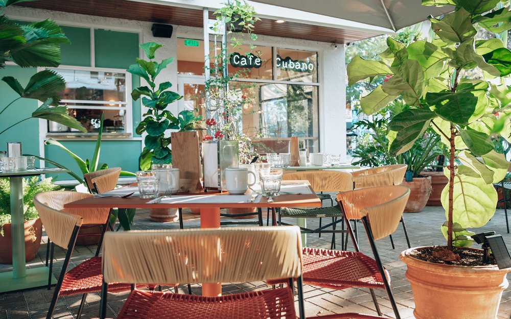Outside dining area at Chug's Diner