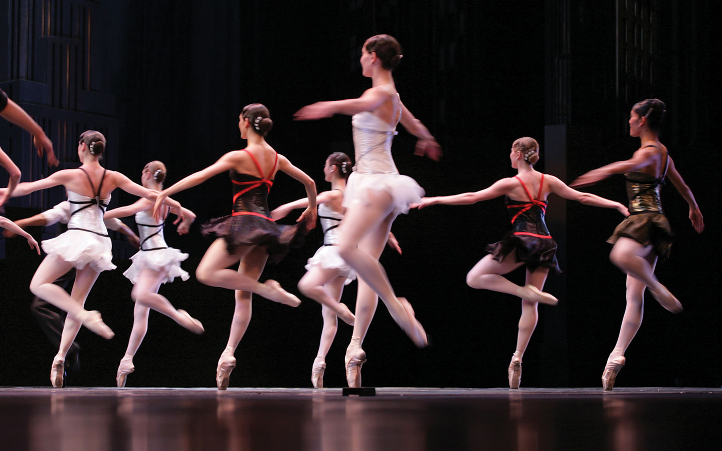 Ballet dancers performing on stage