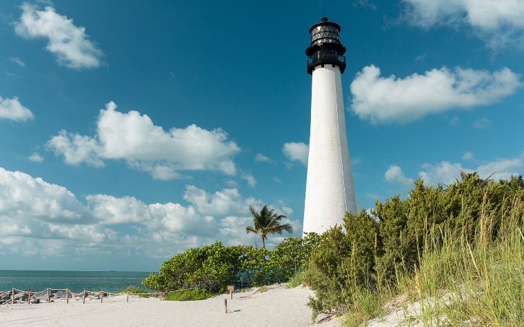 View of the lighthouse and beach at Bill Baggs View of the lighthouse and beach at Bill Baggs