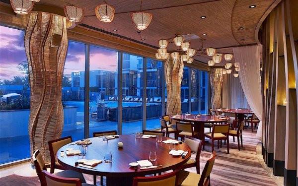 Sala da pranzo semi-privata al Nobu Miami, Nobu Hotel ristorante d'autore