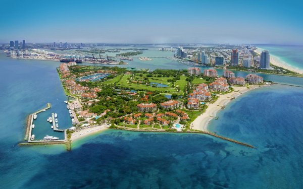 Aerial of Fisher Island