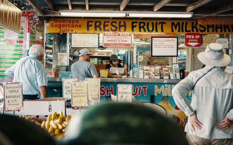 Fruit milkshake area at Robert Is Here Fruit milkshake area at Robert Is Here