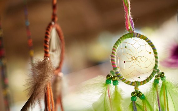 Close-up of Miccosukee dreamcatchers Miccosukee dreamcatcher