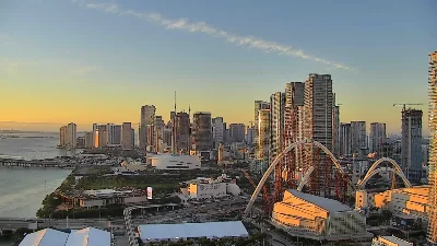 A live view of Downtown Miami Skyline