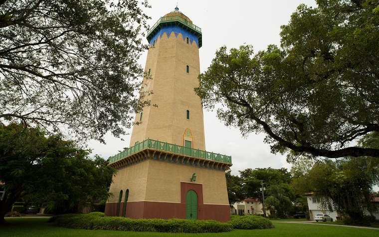 Alhambra water tower in Coral Gables