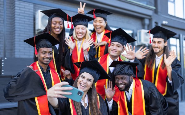 Group of college graduates