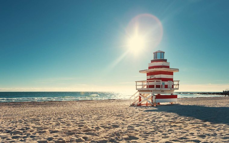 South Beach SOBE Red white
