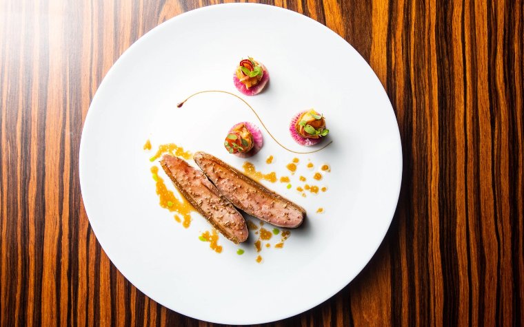 canette dish served at L’Atelier de Joël Robuchon