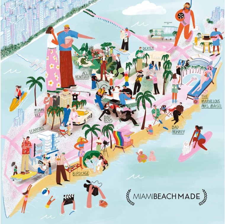 Mappa delle location dei film di Miami