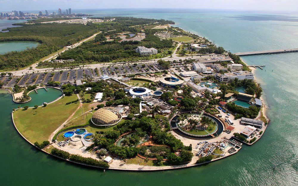how far is miami seaquarium from south beach? 2