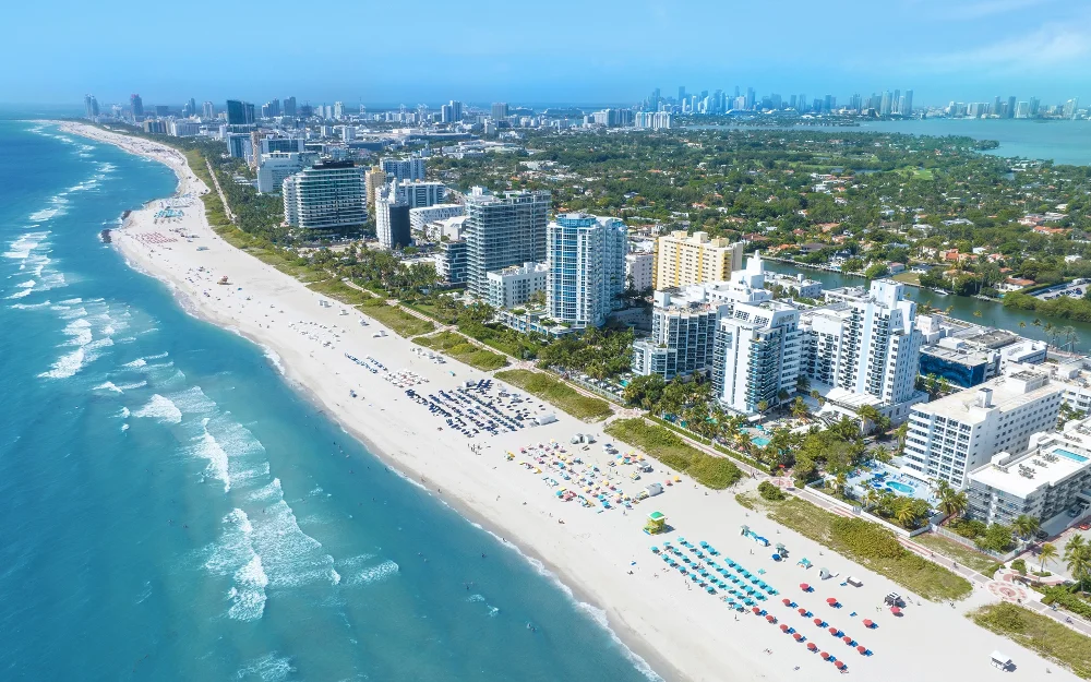 Aerial view of Mid Beach