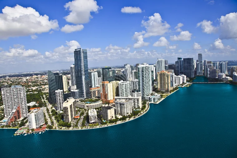 Aerial view of Brickell Miami Aerial view of Brickell Miami
