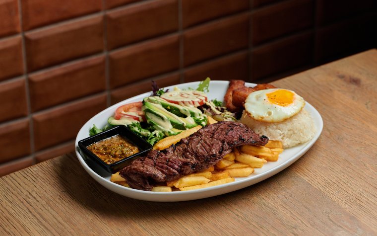 Lomo Saltado Montado dish from Pisco y Nazca Lomo Saltado Montado dish from Pisco y Nazca